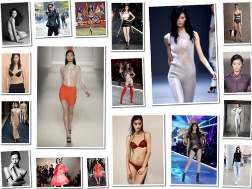 Three Chinese Victoria’s Secret models, Xi Mengyao, Liu Wen, and He Sui